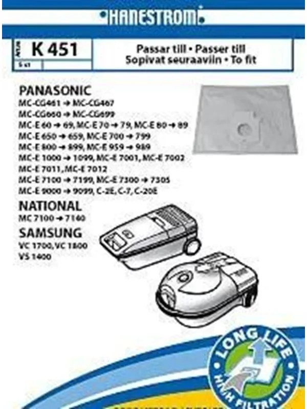 hanestroem Vacuum Cleaner Bags K451