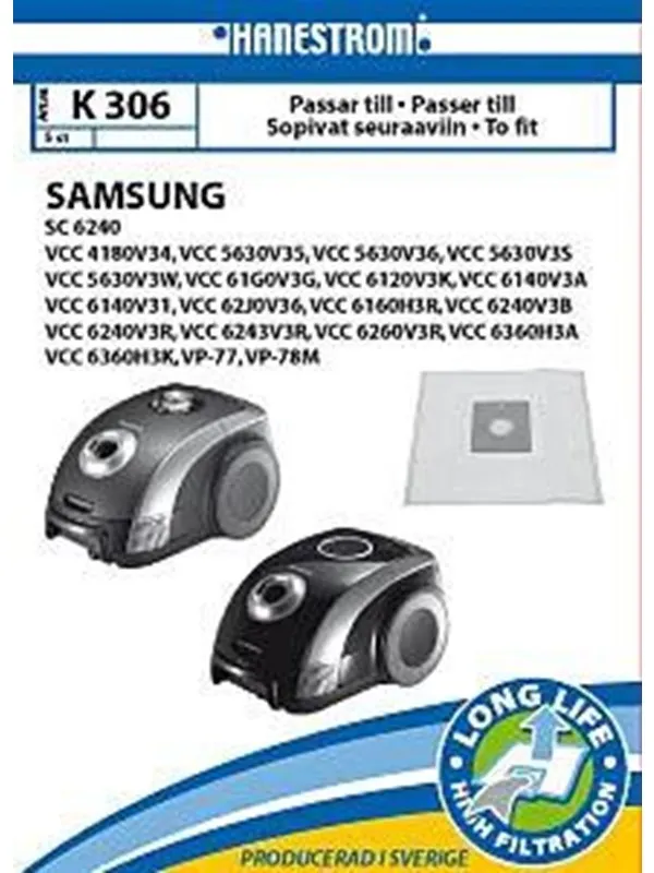 hanestroem Vacuum Cleaner Bags K306