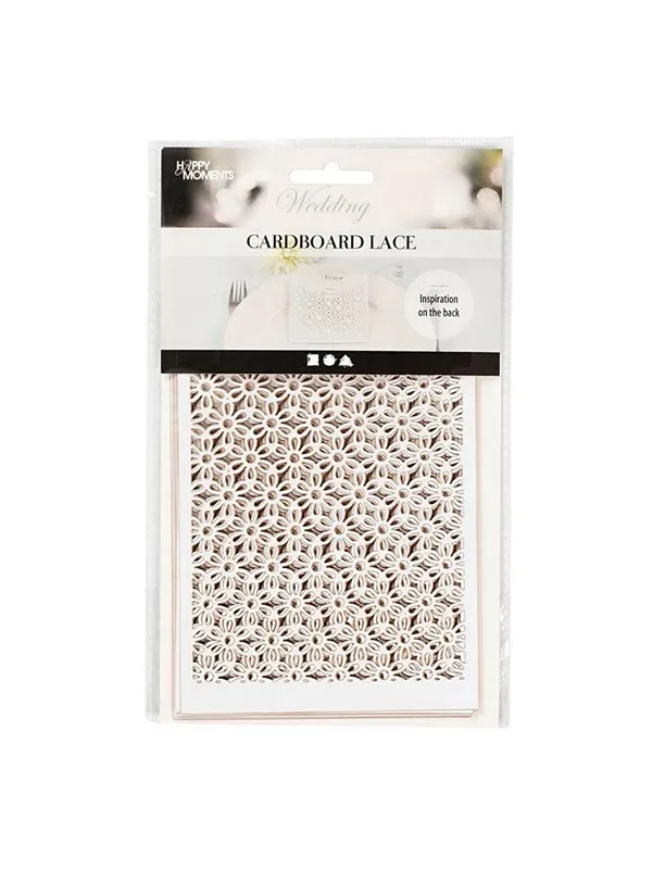 Creativ Company - Patterned cardboard Off-white 10 pcs.