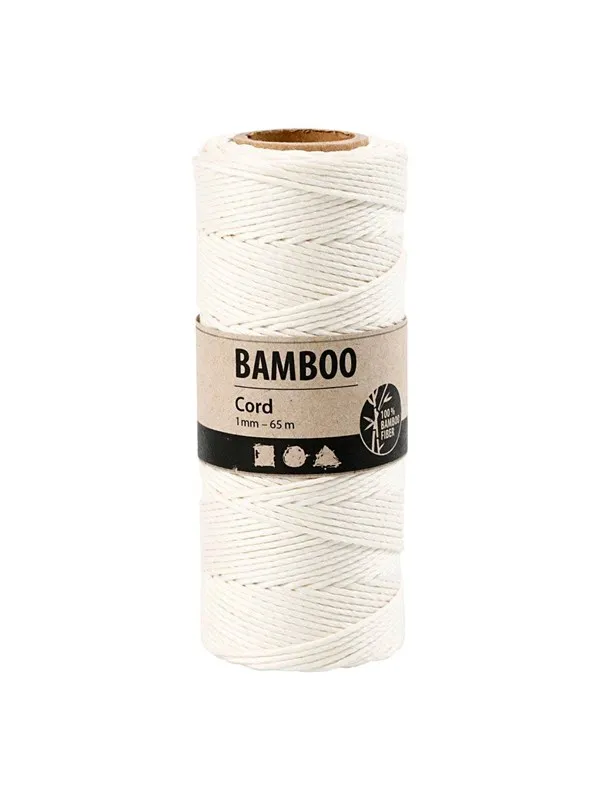 Creativ Company - Bamboo cord White 65m