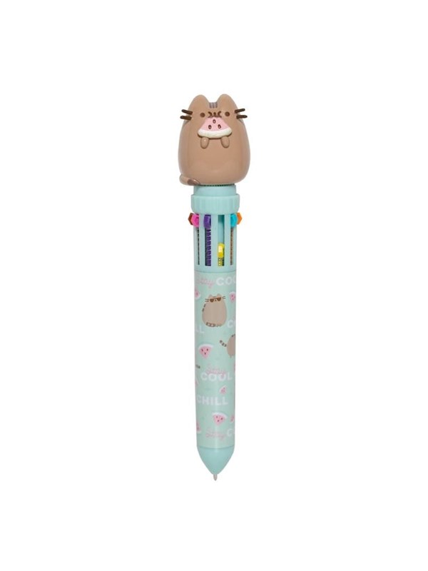Pusheen - 10-color automatic ballpoint pen with a 3D figure from the Foodie collection