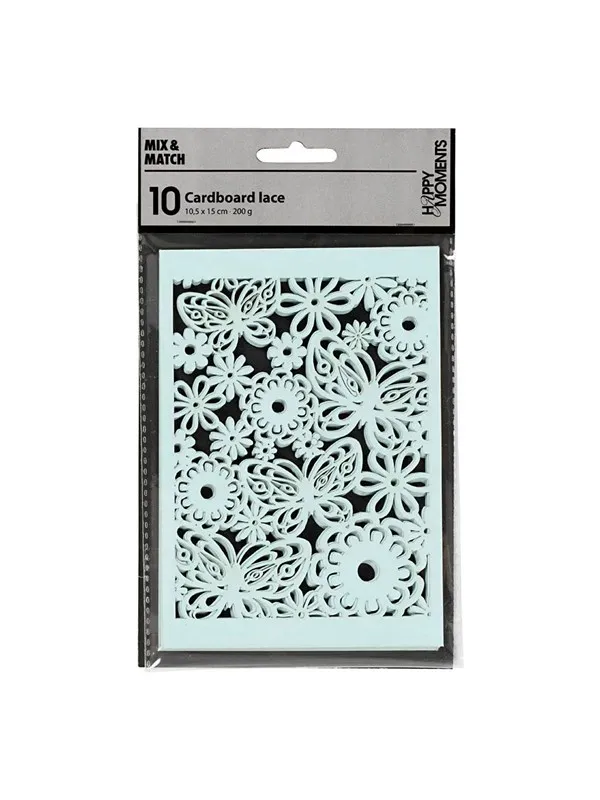 Creativ Company - Patterned cardboard Light blue 10 pcs.