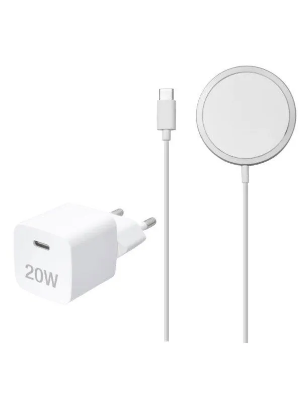 Vivanco Fast 1xUSB-C PD 20W MagSafe Home Charger Kit White
