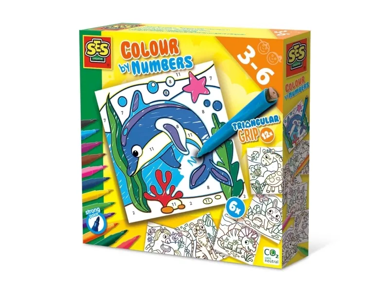 SES Creative Colour by Numbers - Triangular Pens