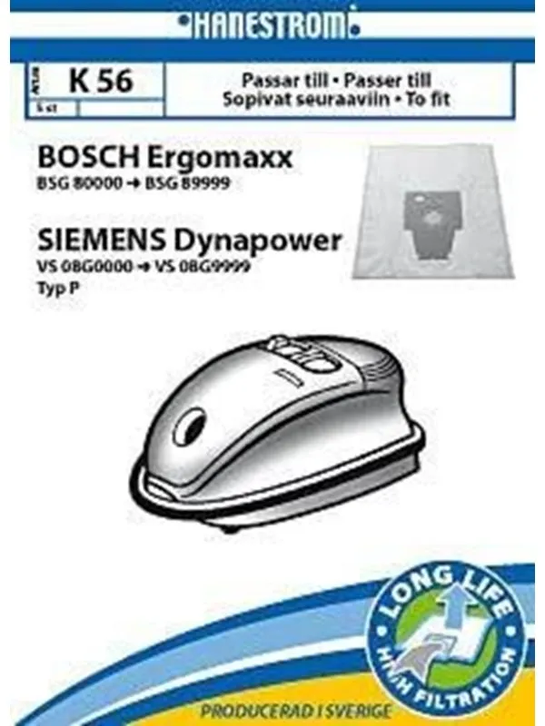 hanestroem Vacuum Cleaner Bags K56