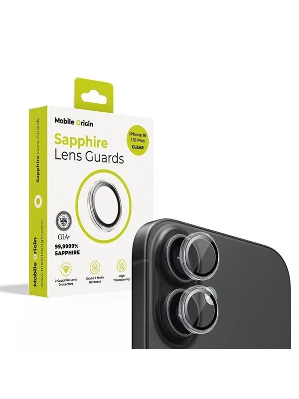 Mobile Origin Sapphire Lens guards - clear - iPhone 16/16 Plus