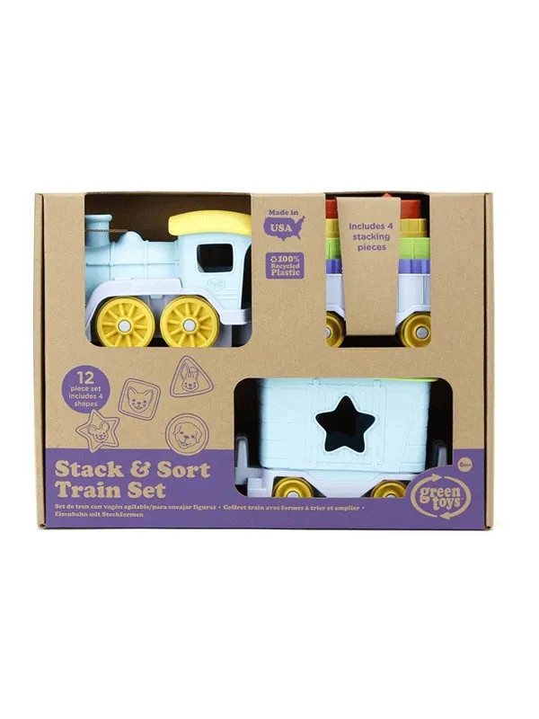 Green Toys - Stack and Sort Train 12 pcs.