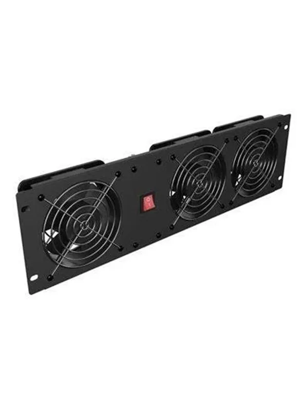 Lanberg - rack fan panel (vertical) - with three fans - 3U