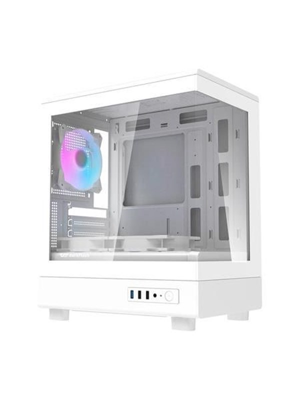Darkflash DB330M Computer Case + 3 Fans - Kabinett - Hvit