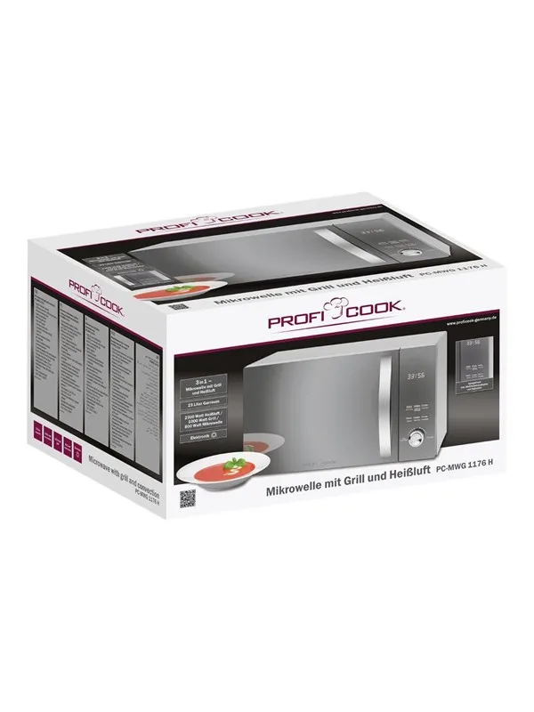 ProfiCook PC-MWG 1176 H - microwave oven with convection and grill - freestanding - silver