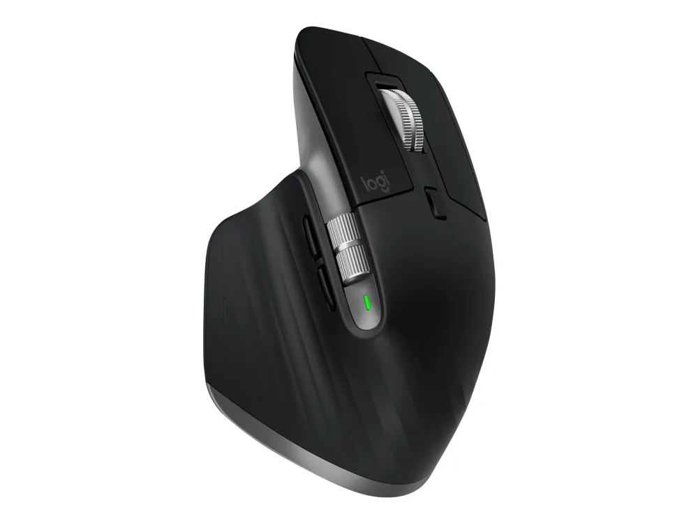 Logitech MX Master 3S for Mac Performance Wireless Mouse - Space Grey - Ergonomisk mus - Laser - 7 - Svart