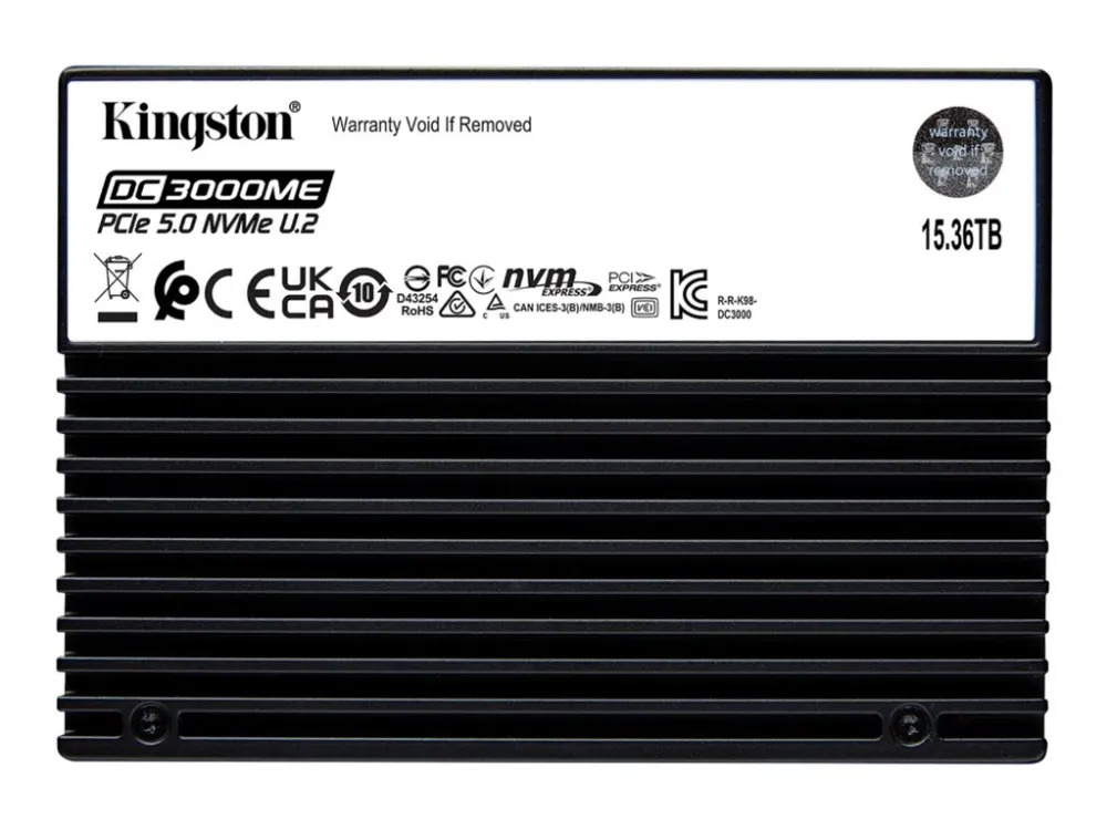 Kingston Data Center DC3000ME SSD - 15.36TB - PCIe 5.0 - U.2