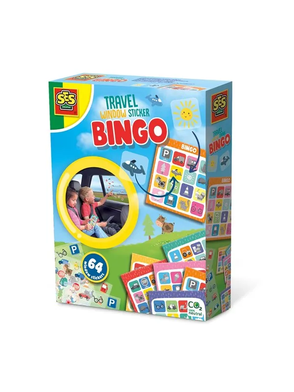 SES Creative Travel Game Window Sticker Bingo