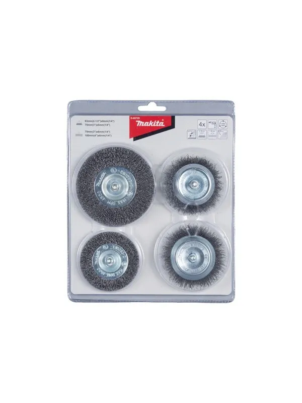 Makita D-65729 Wire Wheel Brush 4 Pieces