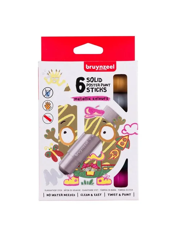 Bruynzeel - Gouache Sticks Metallic 6 pcs.
