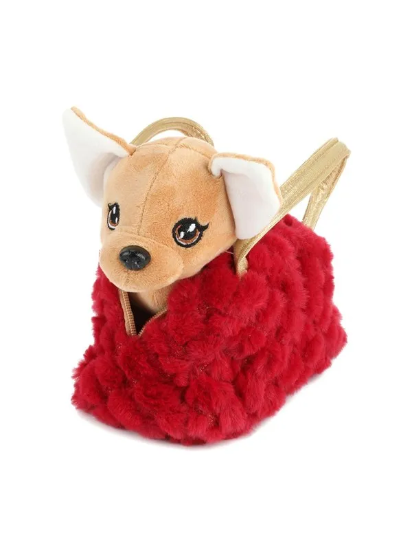 Toi-Toys Dog Plush Chihuahua Handbag Red