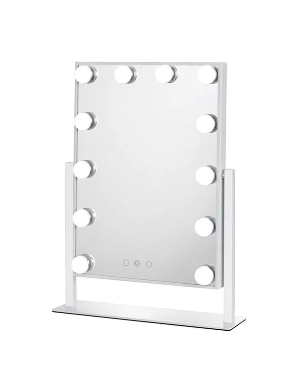 UNIQ New York Mega Makeup Mirror with 12 LED lights - White