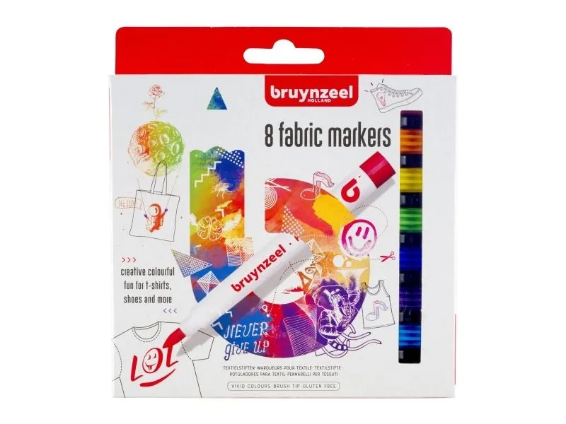 Bruynzeel Textile markers 8 pcs.