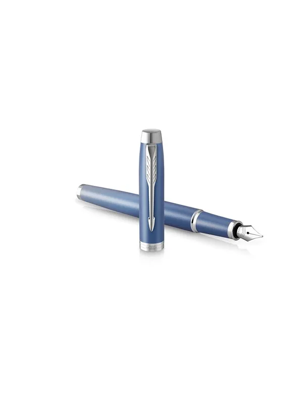Parker IM Writing Rituals Fountain Pen Peaceful Blue Finish with Gradient & Chrome Trims Fine Nib Blue Ink Gift Box