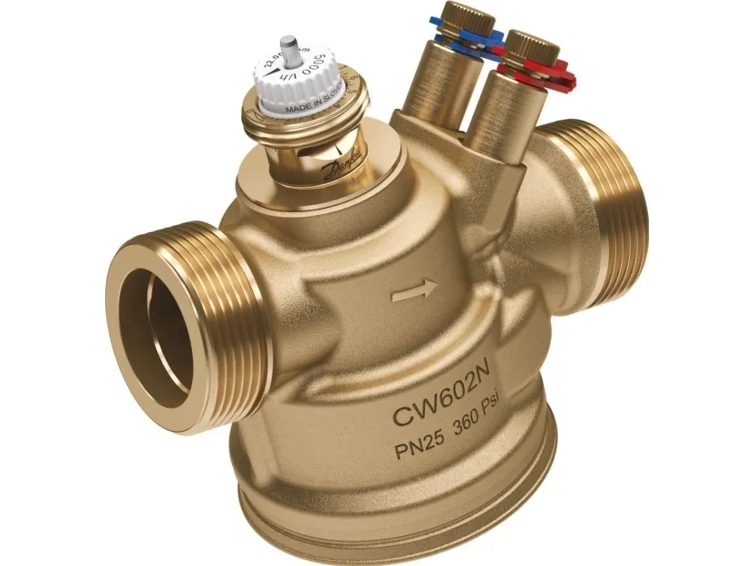 Danfoss AB-QM 4.0 flow limiter DN25 np/measuring outlet brass dezincification-free