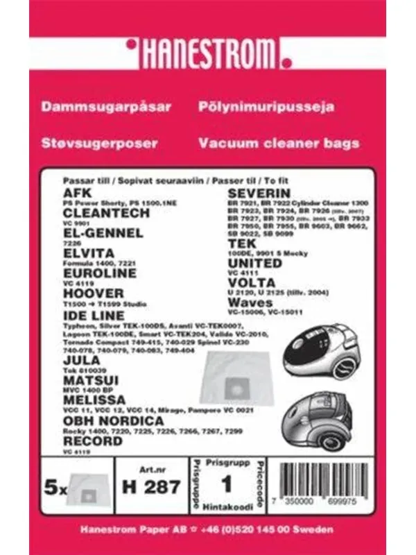 hanestroem Vacuum Cleaner Bags - 5 pcs