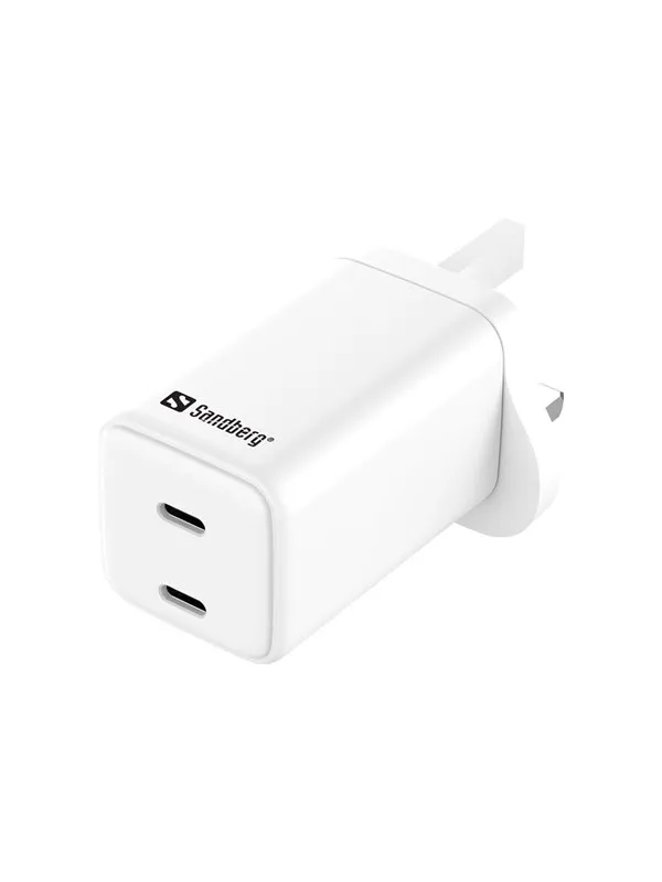 Sandberg AC Charger Dual USB-C PD65W UK