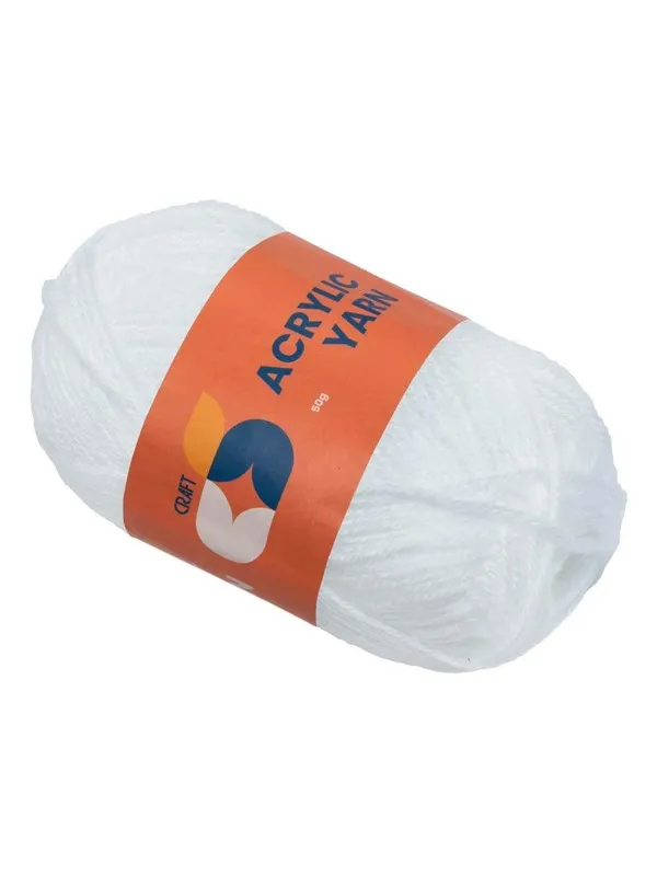Colorations - Acrylic yarn White 50g