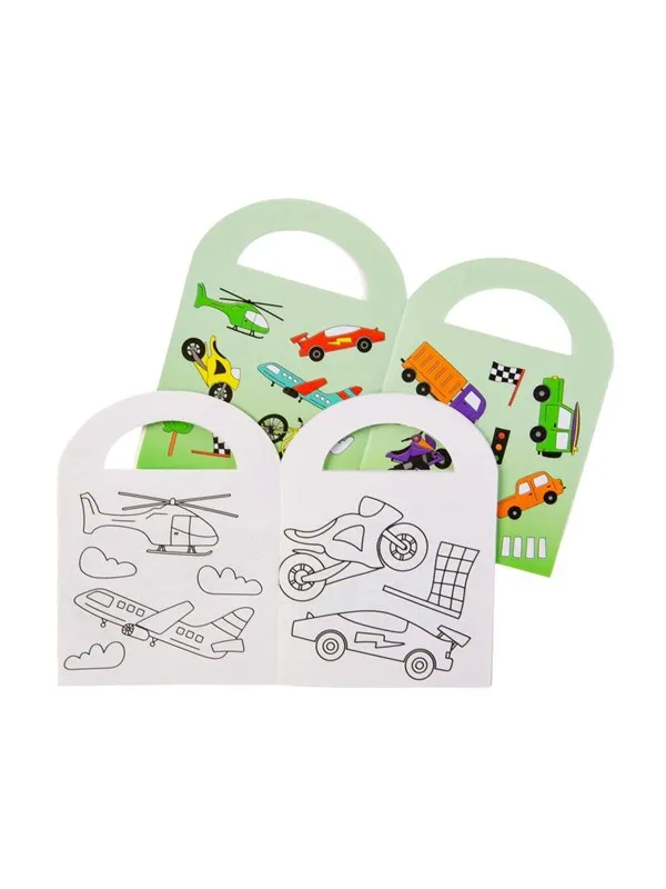LG-Imports Coloring Book with Vehicle Stickers