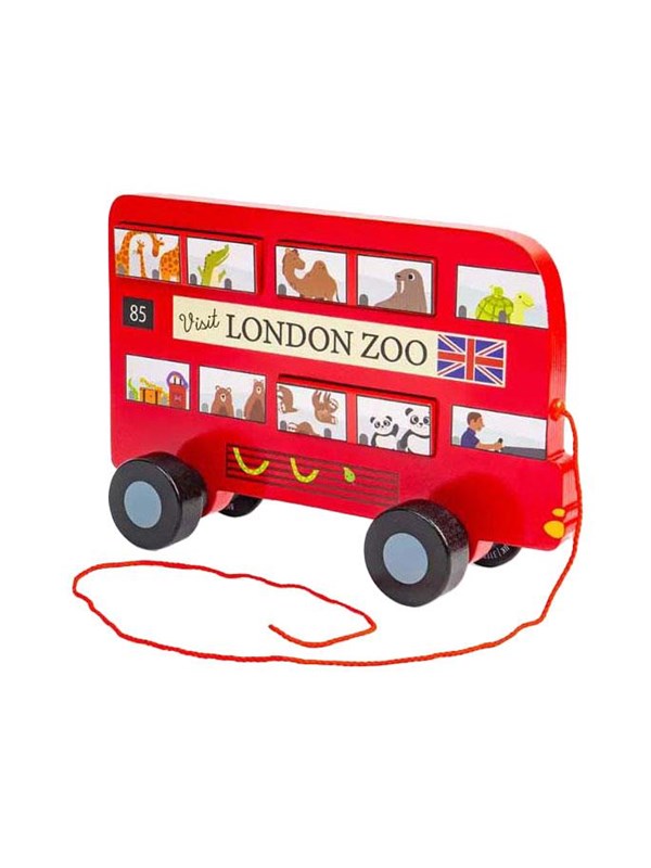 Bigjigs Wooden London Bus Pull Along Figure