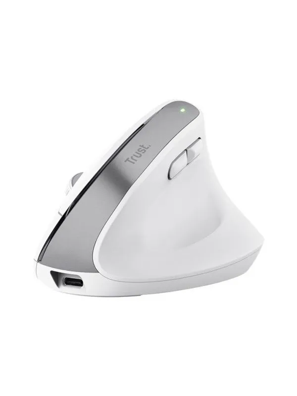 Trust Bayo+ - Vertical mouse - Optisk - 6 - Hvit