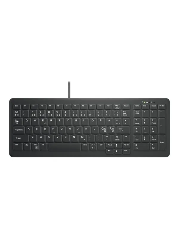 Cherry AK-C7000 - keyboard - disinfectable medical with num pad compact - QWERTY - Pan Nordic - black Input Device - Tastatur - Nordisk - Svart