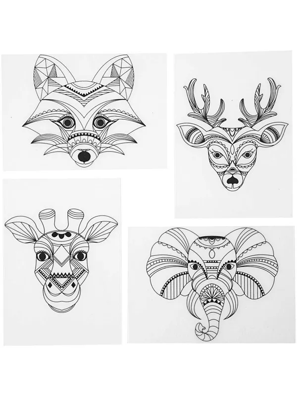 Creativ Company - Shrink Film Sheets with Wild Animal Motifs 4 pcs.