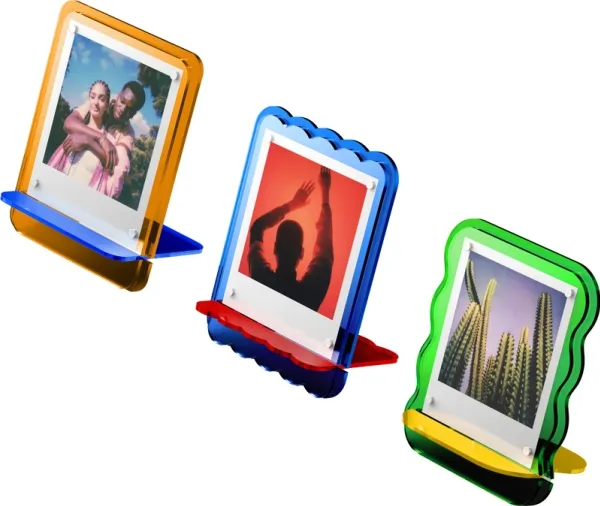 Polaroid Acrylic Photo Frame - Coloured 3-pack