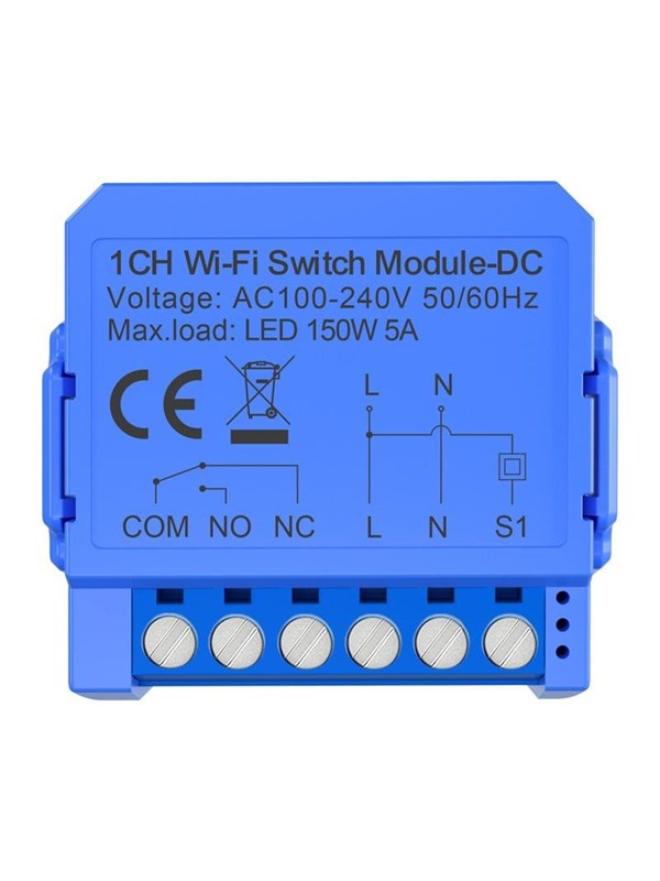 Avatto WiFi Switch 1CH Dry Contact DC - WSM16-DC-1