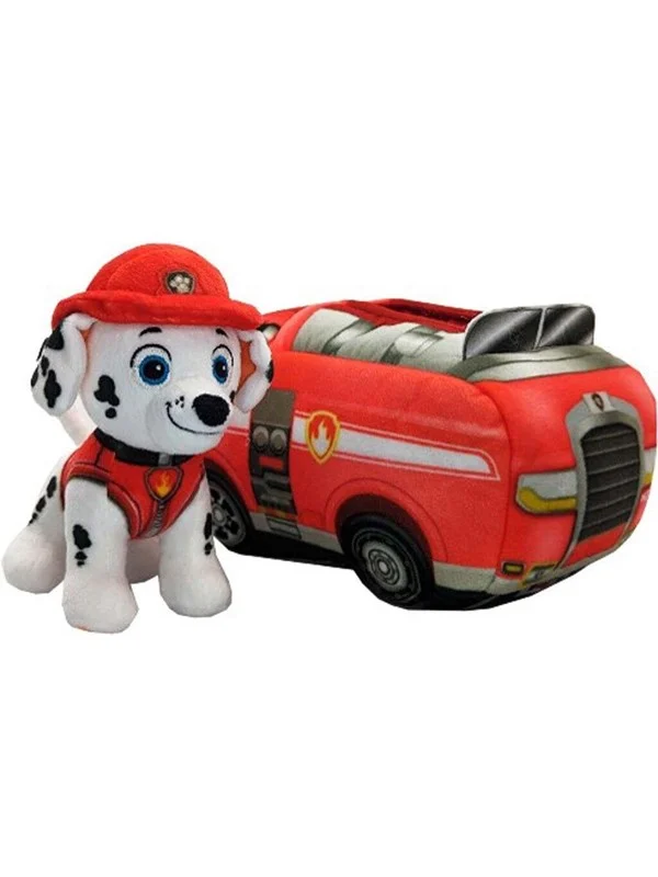 Paw Patrol 2-in-1 Vehicle Plush w/Marshall 15 cm