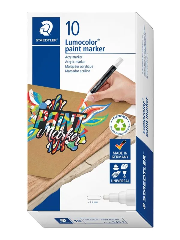 Staedtler Acrylic marker Lumocolor.10 pcs white