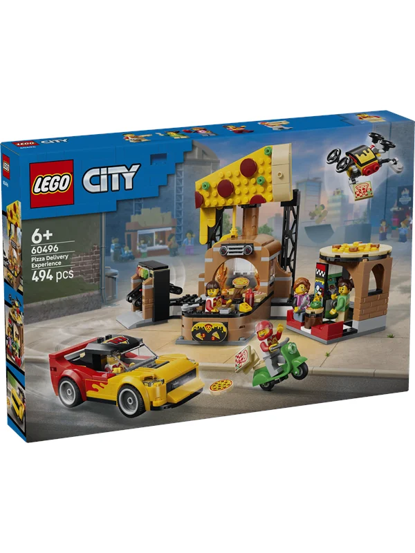LEGO City 60496 Pizzalevering med kjøretøy
