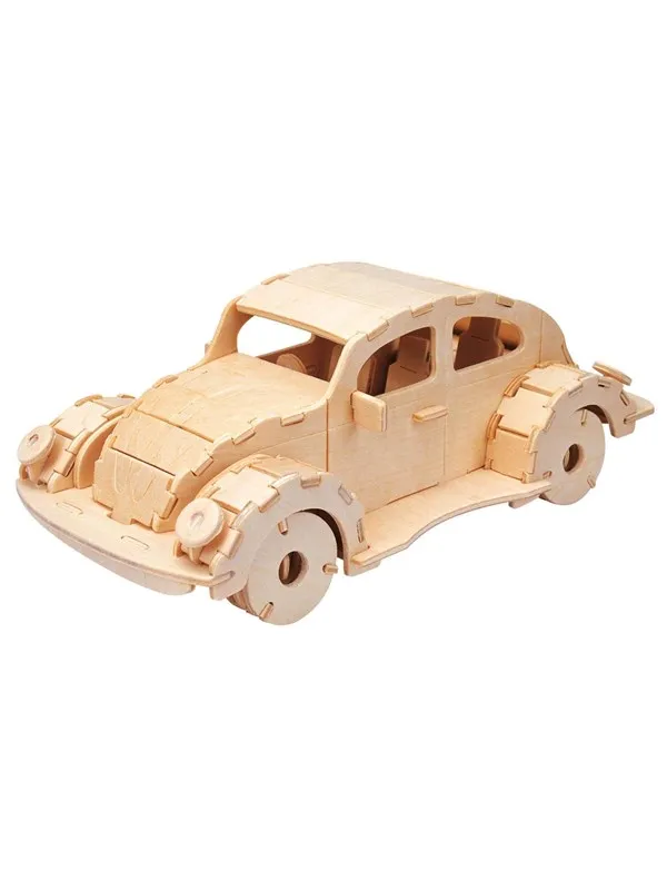 Eureka Gepetto's Workshop Wooden Construction Kit 3D - Car