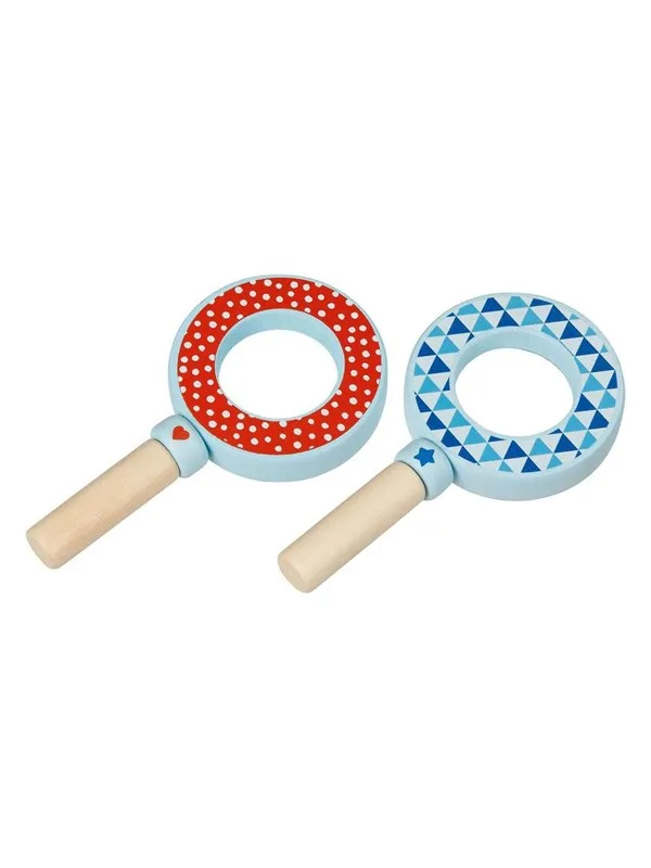 Goki Wooden Magnifying Glass with Print