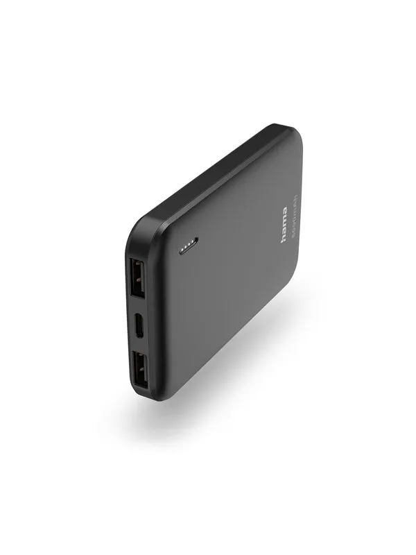 Hama Powerbank 5000mAh 2xUSB-A Anthracite Nødlader - Svart - 5000 mAh