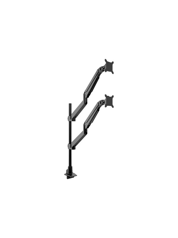 Multibrackets M - mounting kit - gas lift - for 2 LCD displays - VESA dual stacked pole - black - Max 20 kg - recommended for 15"-34"