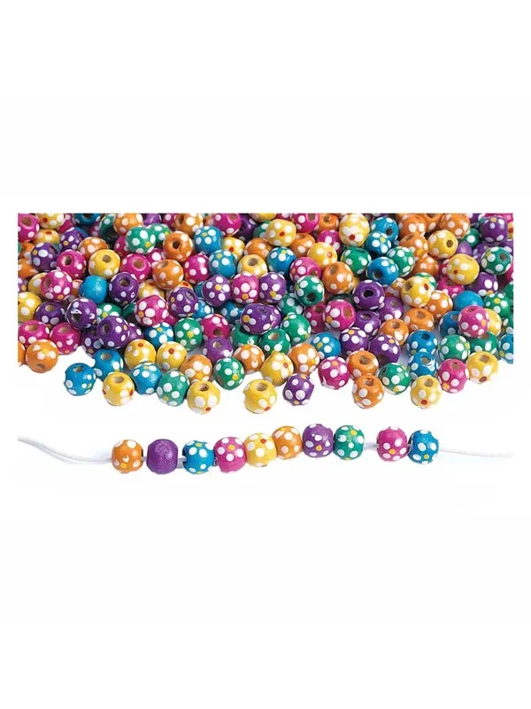 Colorations - Wooden Stringing Beads Flower 225 g