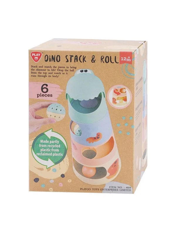 PLAY - Dino Stacking Tower with Balls 6 pcs.