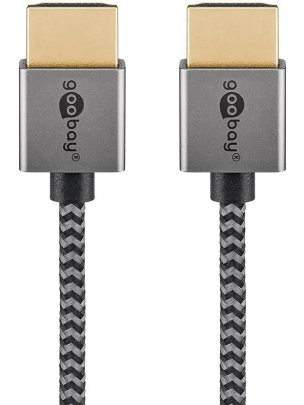 Pro HDMI 2.0 sleeved - 1m - Grå