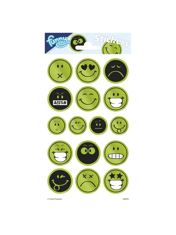 Totum Sticker sheet Reflective - Smiley face