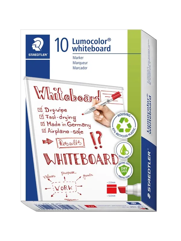 Staedtler Whiteboard marker Lumocolor.10 pcs Red