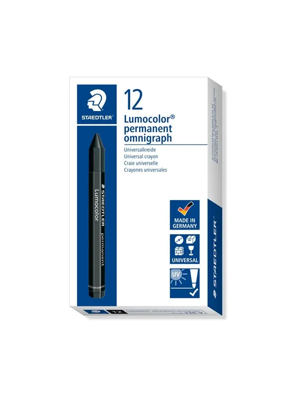 Staedtler Universal crayon Lumocolor 12 pcs. bla