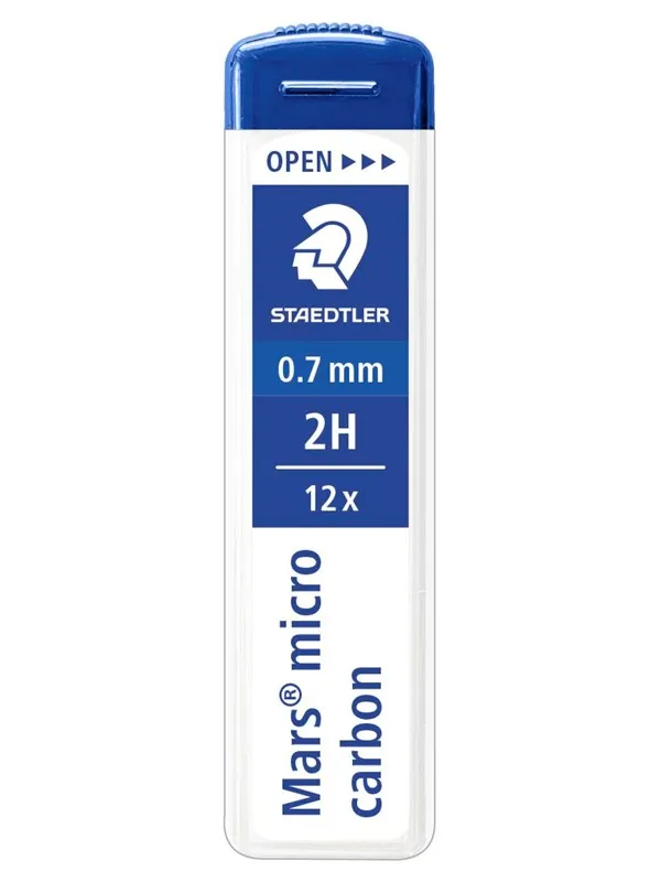 Staedtler Mech.pen.lead Mars micro0.7 2H 12 x 12 pcs