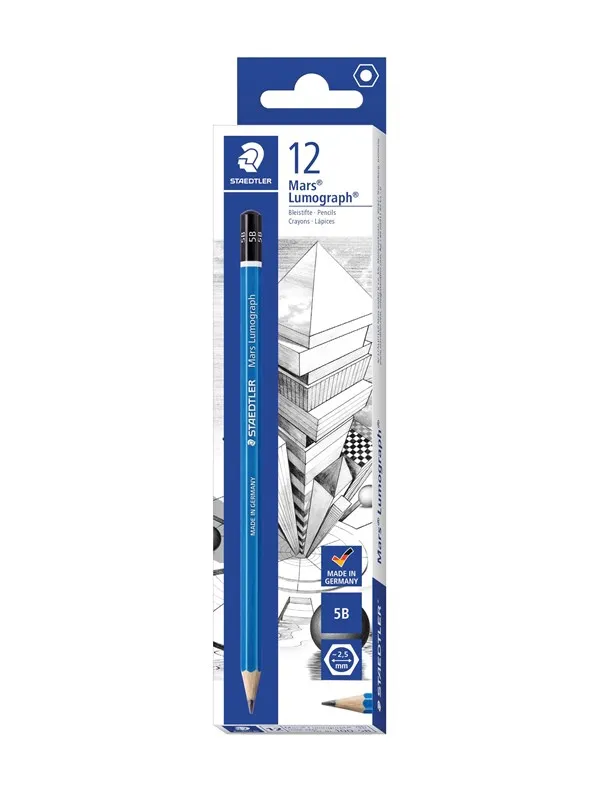 Staedtler Pencil Mars Lumograph 5B  12 pcs