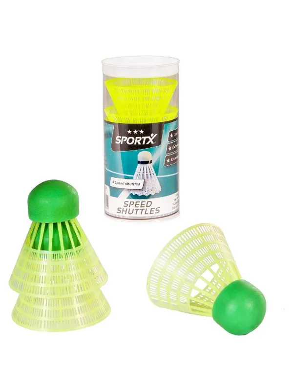 SportX - Speed ââBadminton Shuttles in Tube 3 pcs.